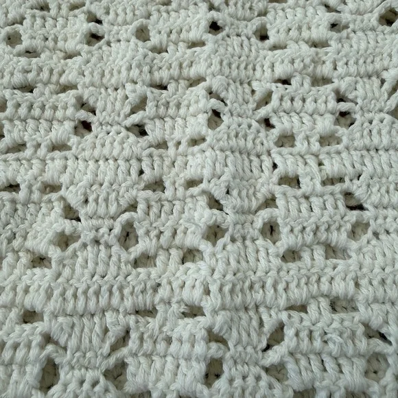 Anthropologie Cream Crochet Mini Dress - Picture 6 of 7